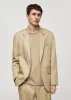 Formal 2 Pieces Mens Suit Flat Notch Lapel Tuxedos For Wedding (Blazer+Pants) sold by Mens Event Wear