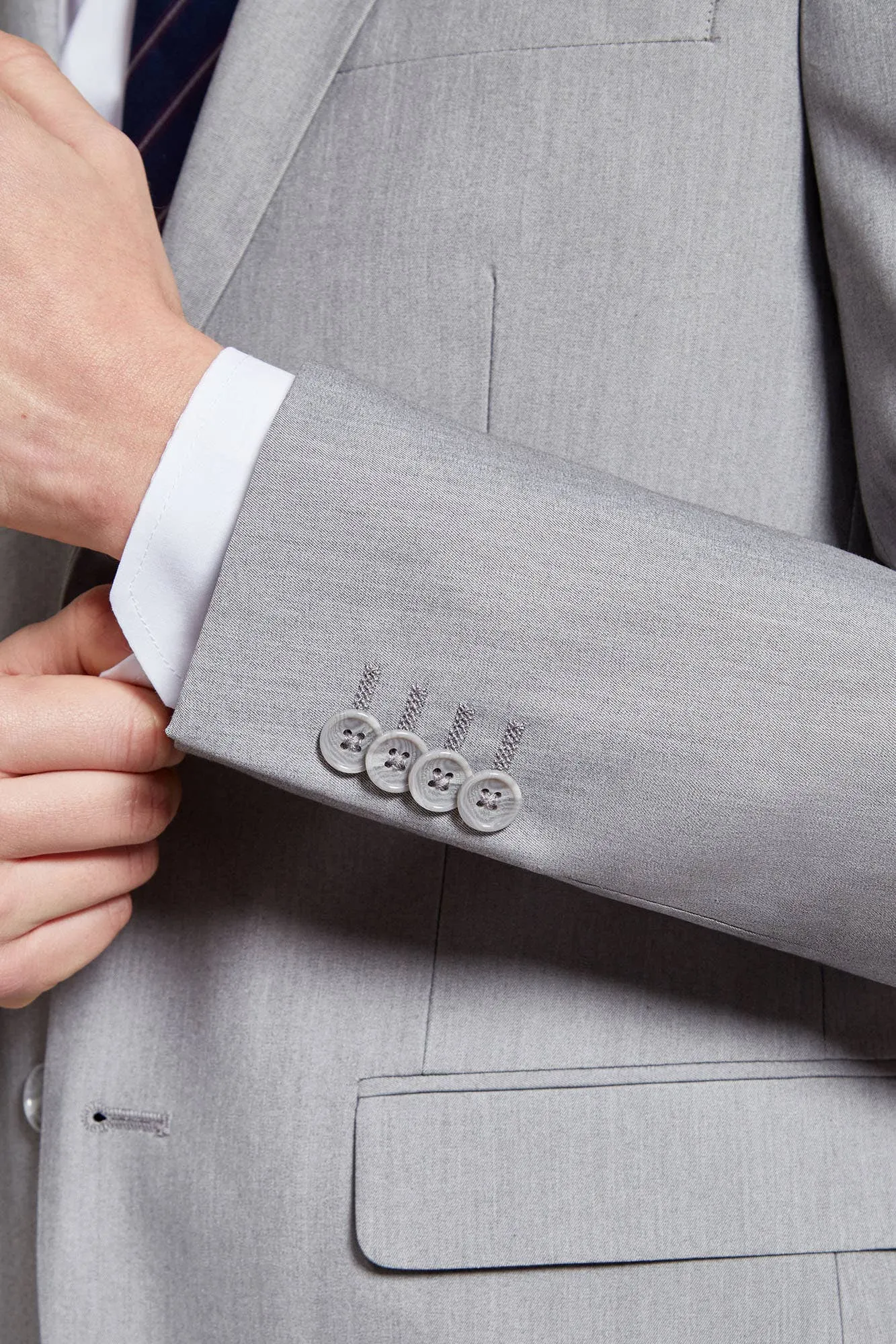 Formal 2 Pieces Mens Suit Flat Notch Lapel Tuxedos For Wedding (Blazer+Pants) sold by Mens Event Wear product image thumbnail 5