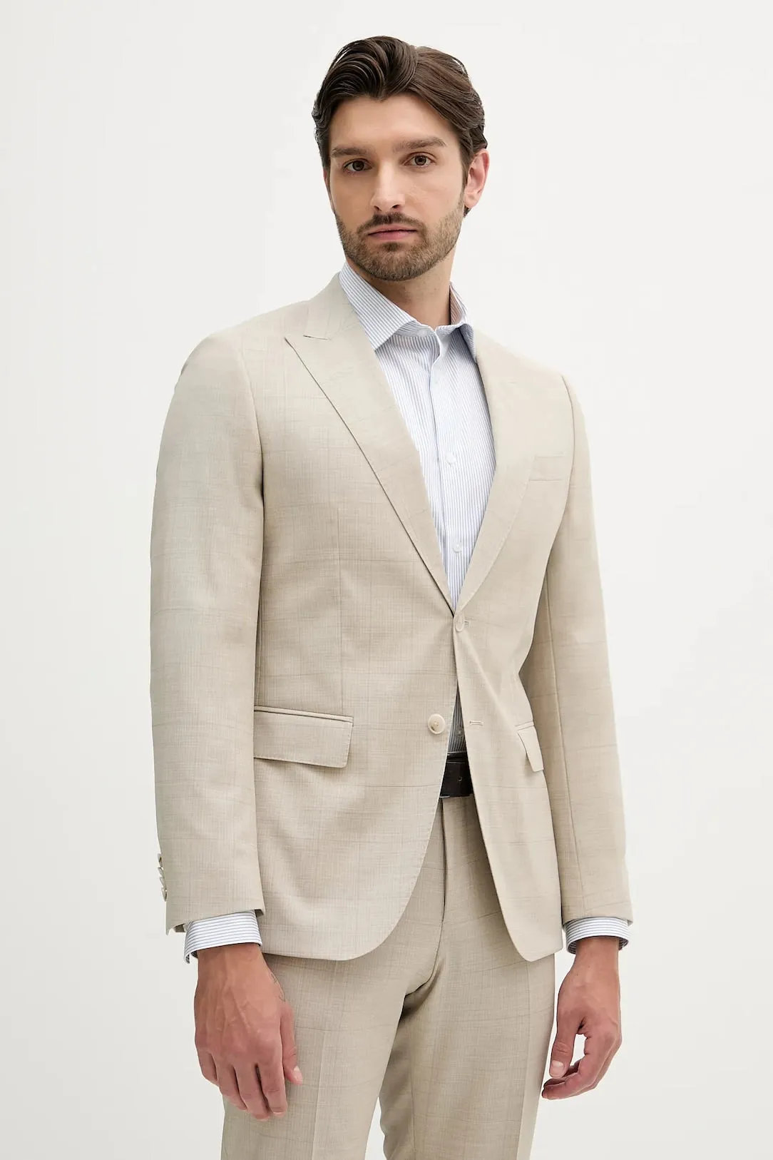 Fashion 2 Piece Men's Suit Flat Peak Wedding Lapel (Blazer + Pants) sold by Mens Event Wear