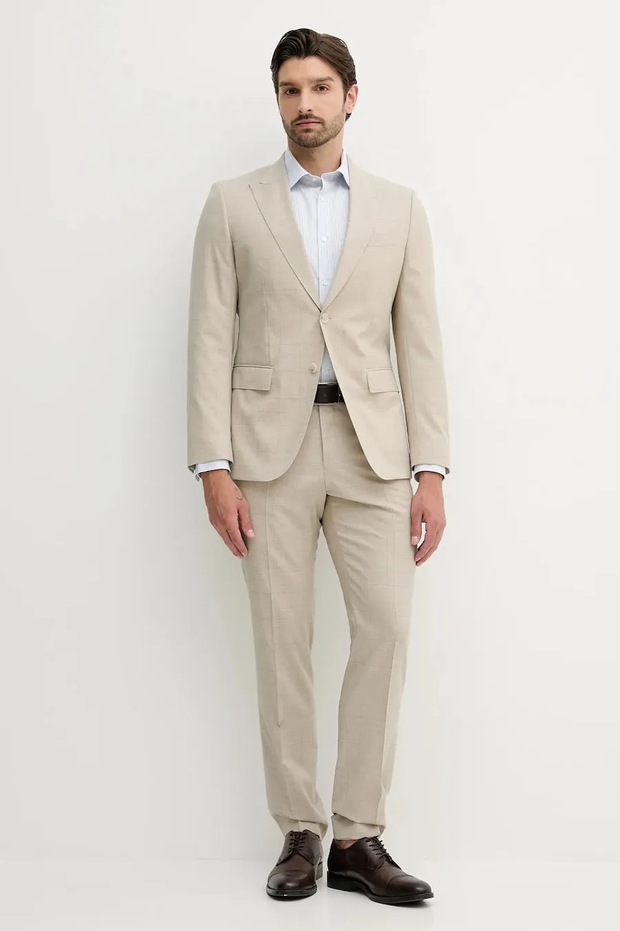 Fashion 2 Piece Men's Suit Flat Peak Wedding Lapel (Blazer + Pants) sold by Mens Event Wear product image thumbnail 3