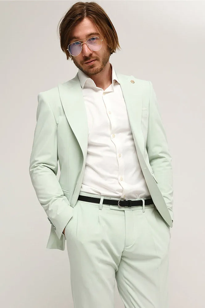 Fashion 2 Piece Men's Suit Flat Peak Wedding Lapel (Blazer + Pants) sold by Mens Event Wear