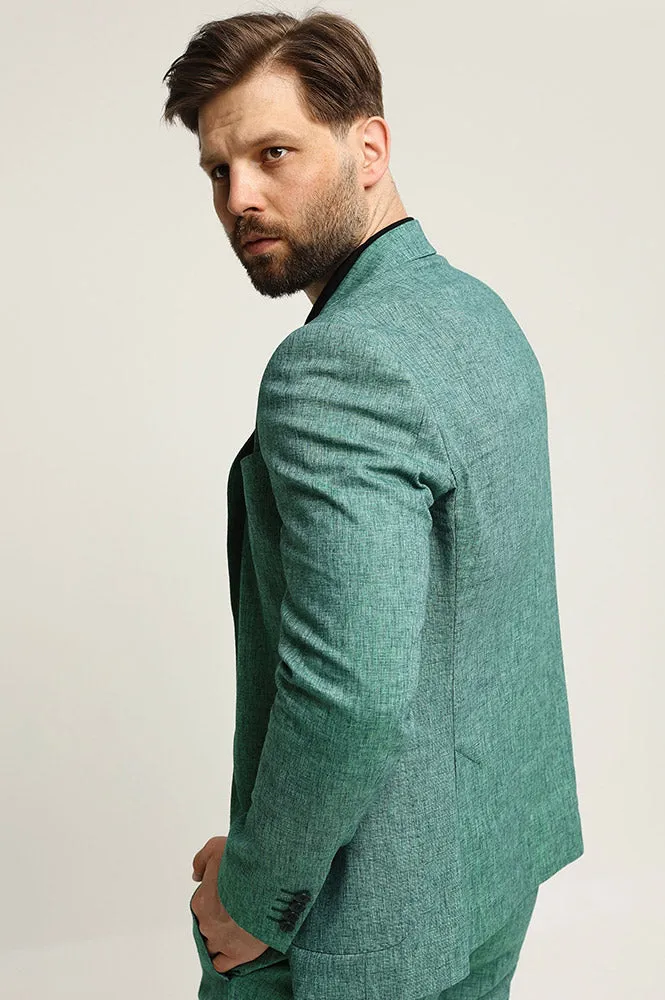 Formal 2 Pieces Mens Suit Flat Notch Lapel Tuxedos For Wedding (Blazer+Pants) sold by Mens Event Wear product image thumbnail 5