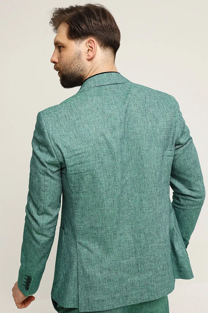 Formal 2 Pieces Mens Suit Flat Notch Lapel Tuxedos For Wedding (Blazer+Pants) sold by Mens Event Wear product image thumbnail 4