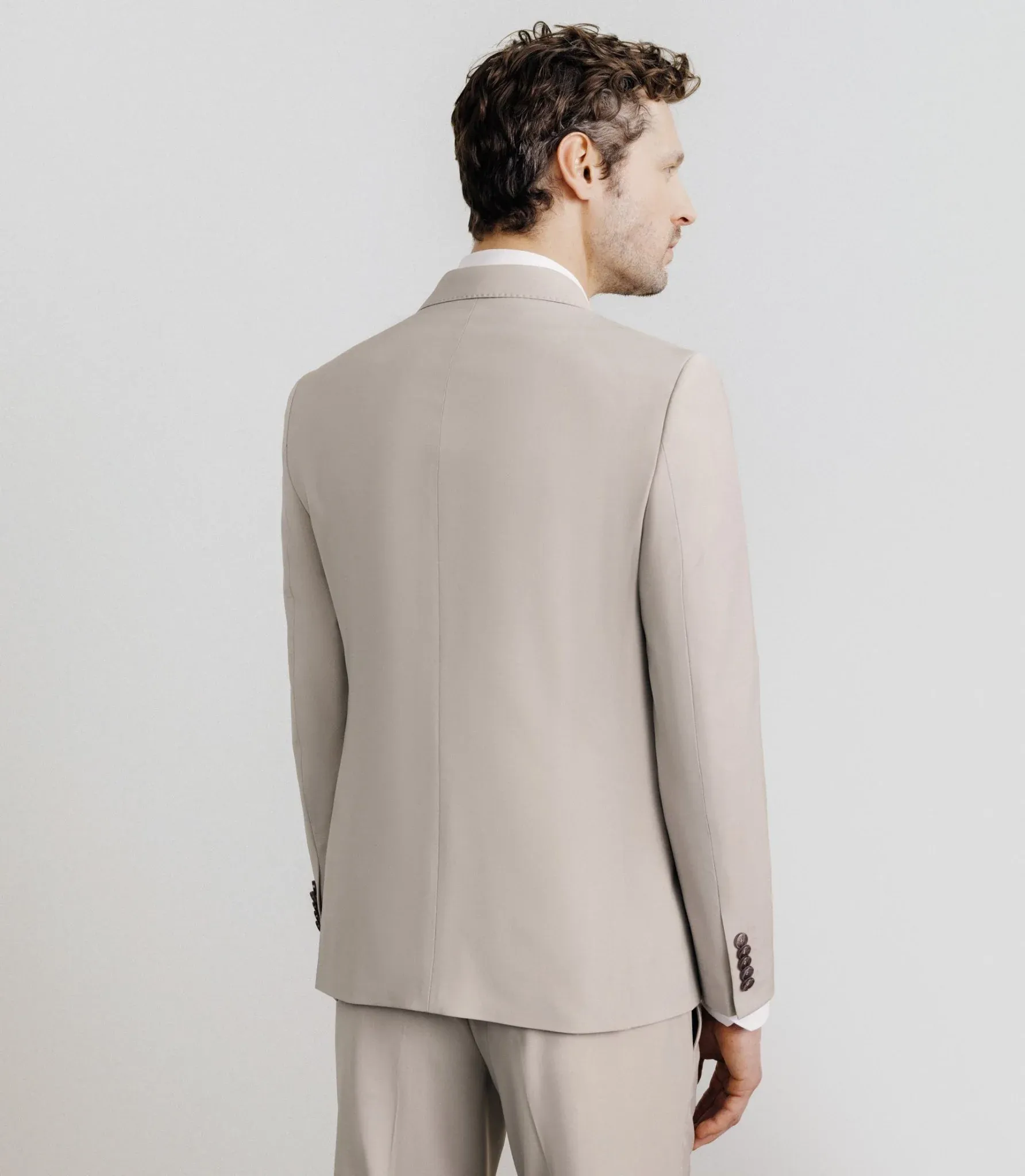 Formal 2 Pieces Mens Suit Flat Peak Lapel Tuxedos For Wedding (Blazer+Pants) sold by Mens Event Wear product image thumbnail 4