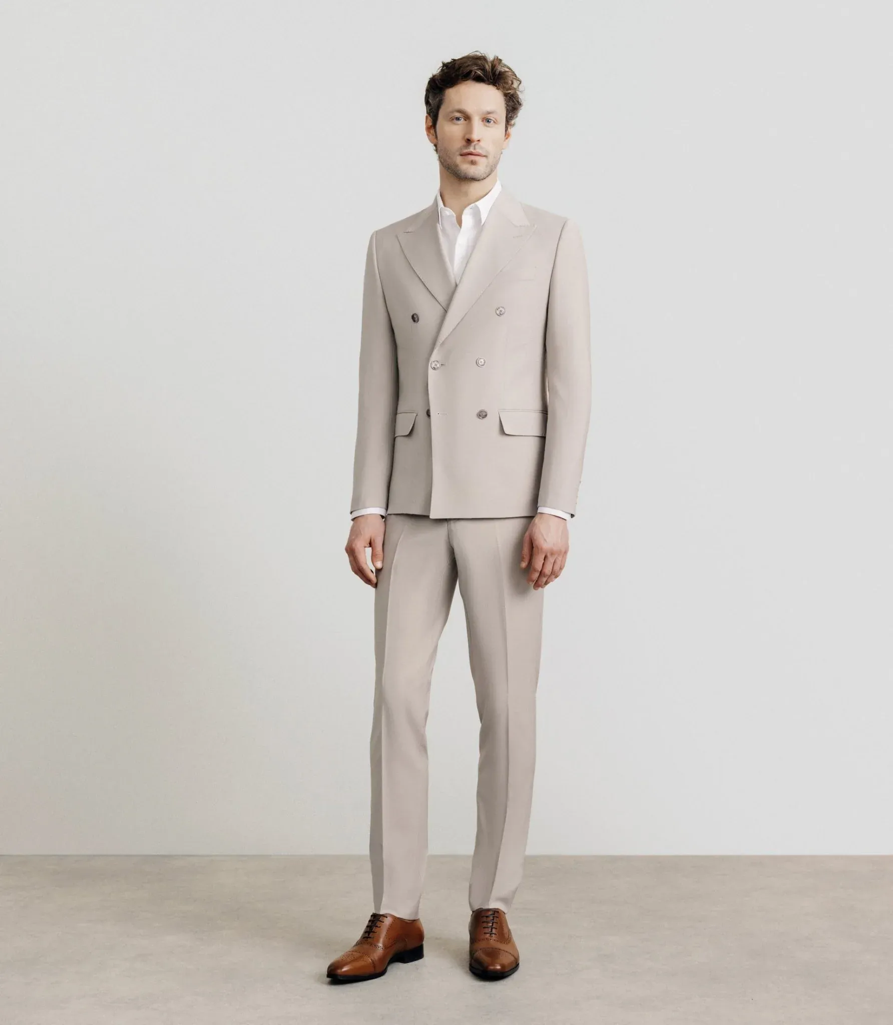 Formal 2 Pieces Mens Suit Flat Peak Lapel Tuxedos For Wedding (Blazer+Pants) sold by Mens Event Wear