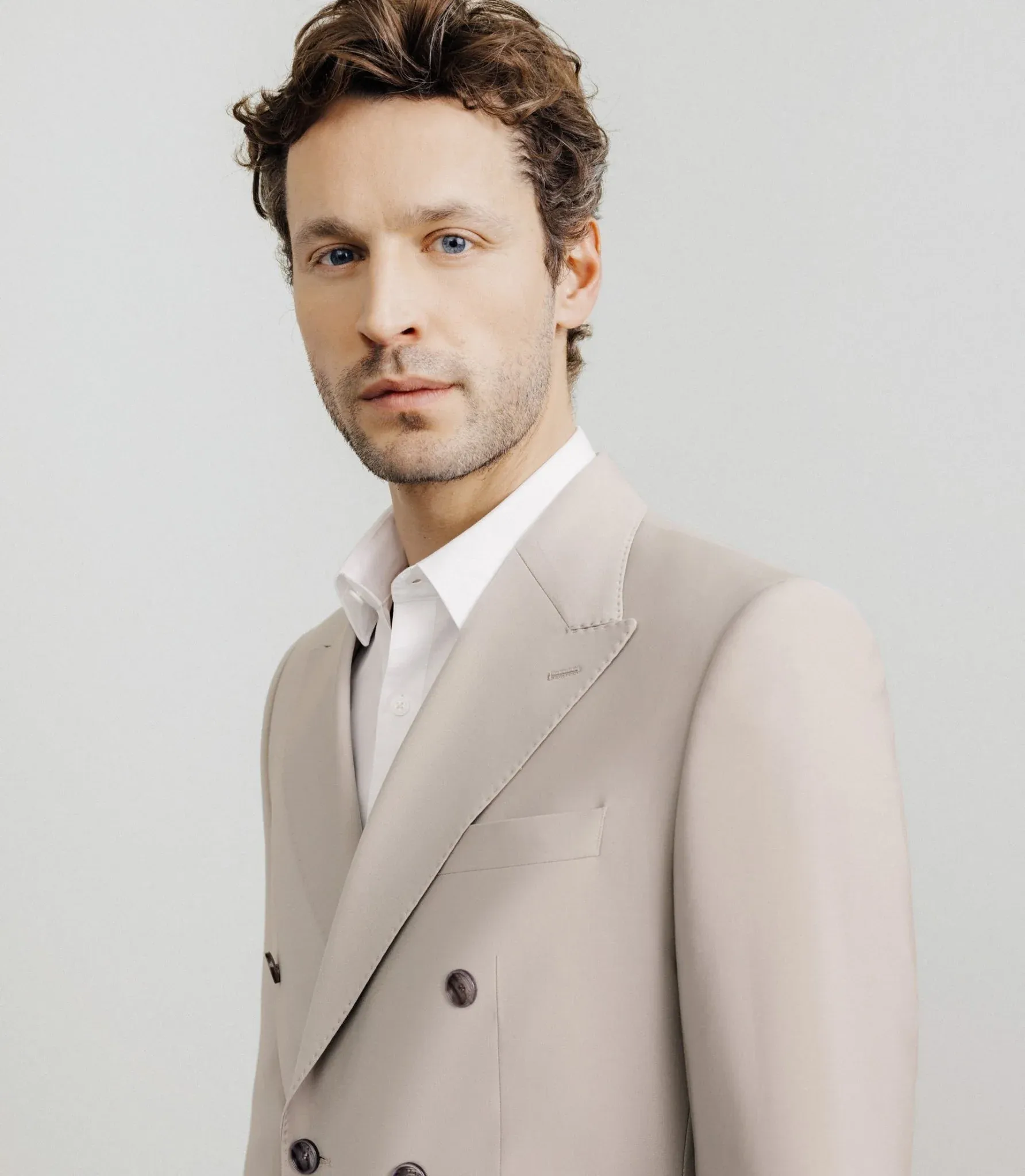 Formal 2 Pieces Mens Suit Flat Peak Lapel Tuxedos For Wedding (Blazer+Pants) sold by Mens Event Wear product image thumbnail 3