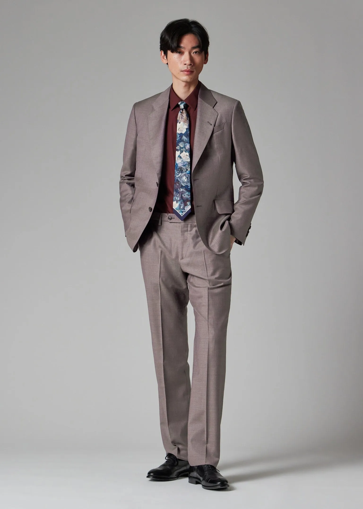 Formal 2 Pieces Mens Suit Flat Notch Lapel Tuxedos For Wedding (Blazer+Pants) sold by Mens Event Wear product image thumbnail 5