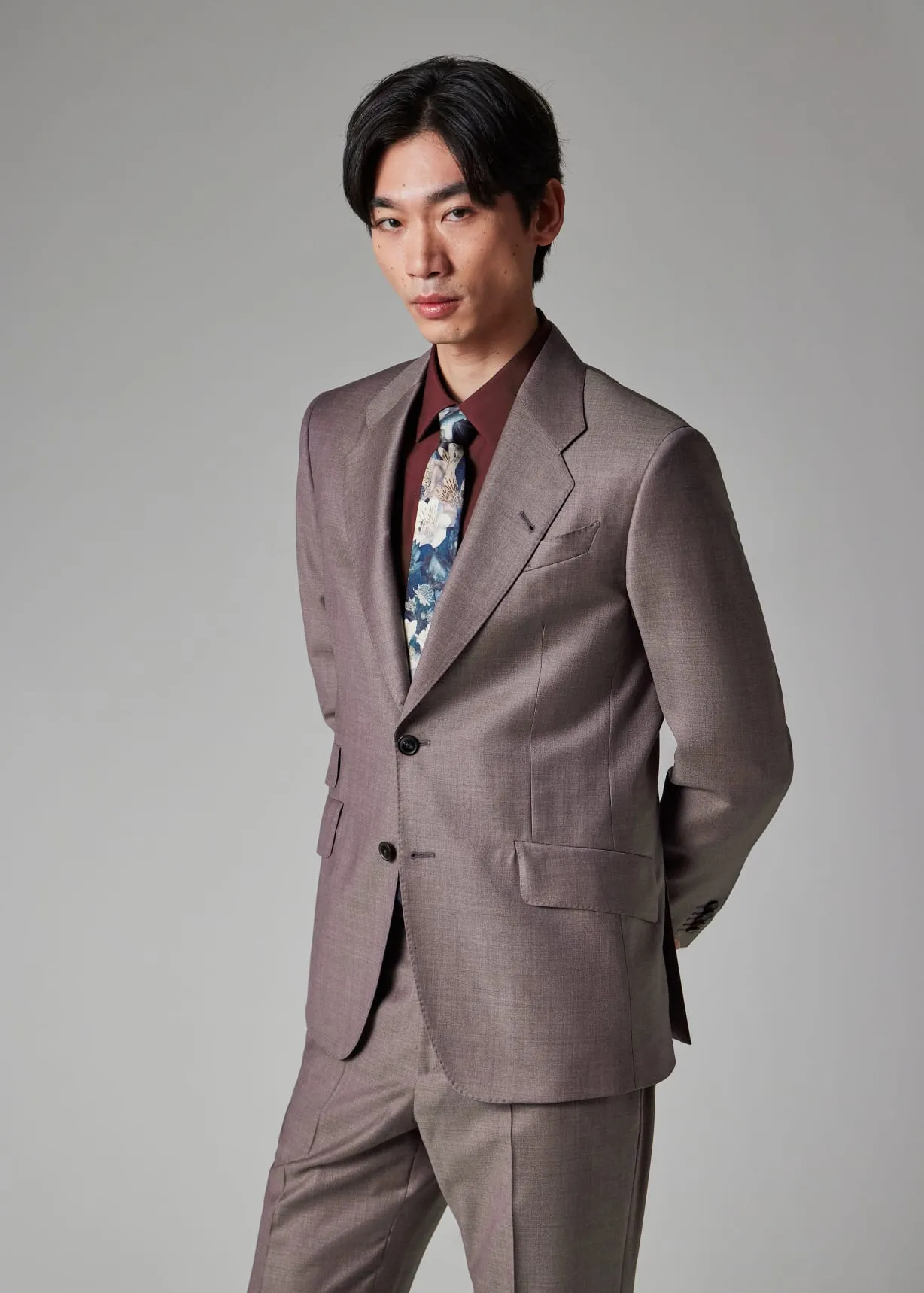 Formal 2 Pieces Mens Suit Flat Notch Lapel Tuxedos For Wedding (Blazer+Pants) sold by Mens Event Wear product image thumbnail 2