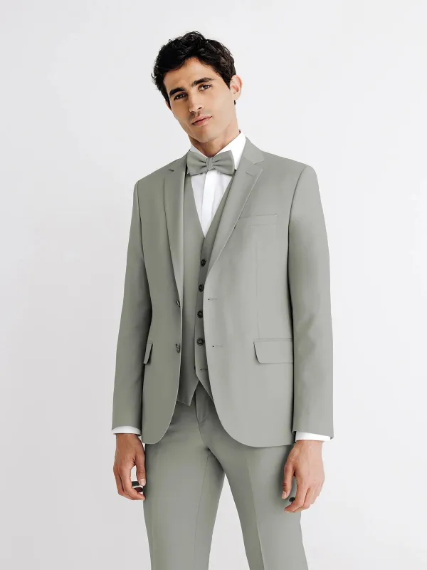 Fashion Men's 3 Pieces Flat Notch Lapel Tuxedos For Party (Blazer+vest+Pants) sold by Mens Event Wear
