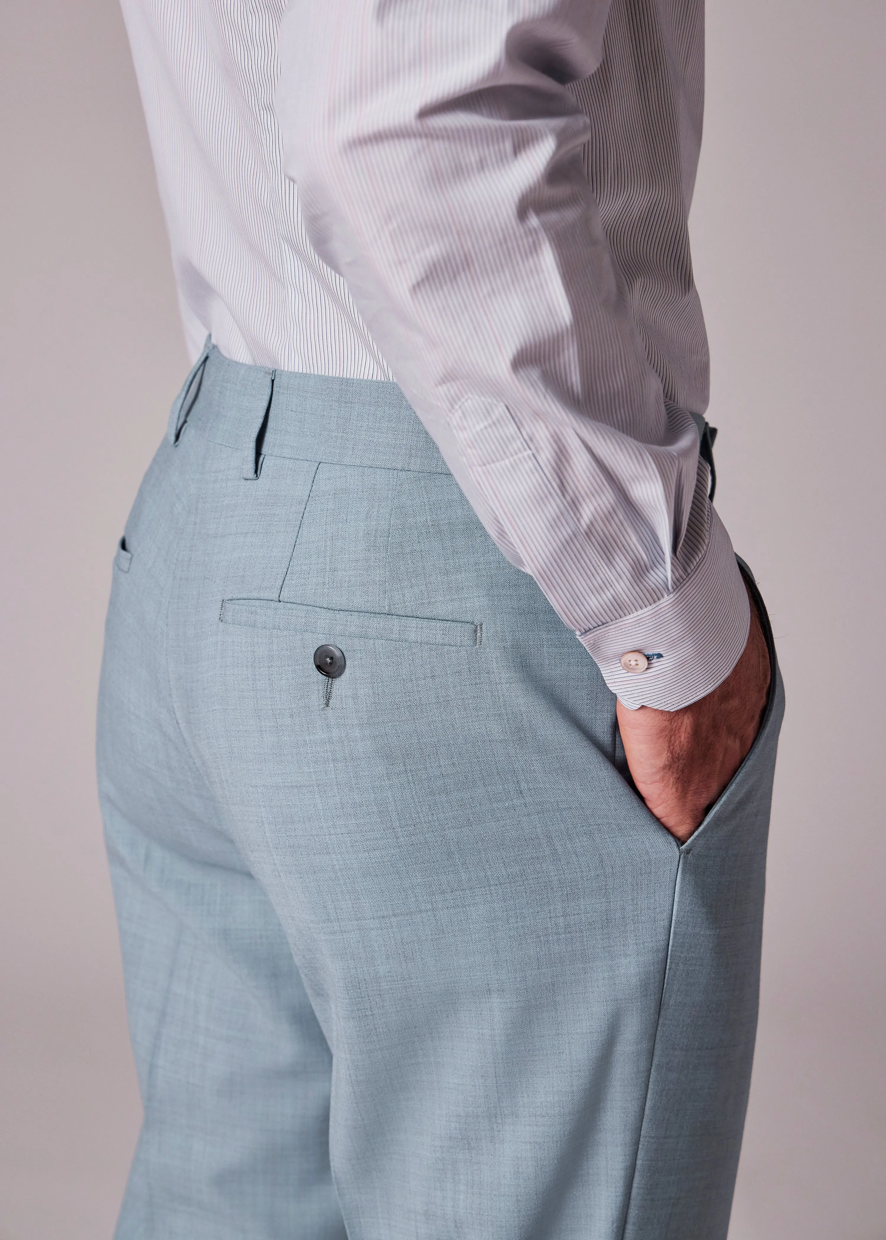 Formal 2 Pieces Mens Suit Flat Notch Lapel Tuxedos For Wedding (Blazer+Pants) sold by Mens Event Wear product image thumbnail 4