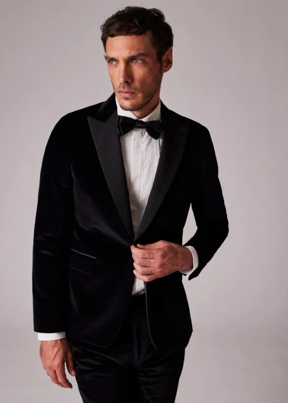 Fashionable Men's 2-piece Suit Velvet Peak Lapel Wedding Suit (Blazer+Pants) sold by Mens Event Wear
