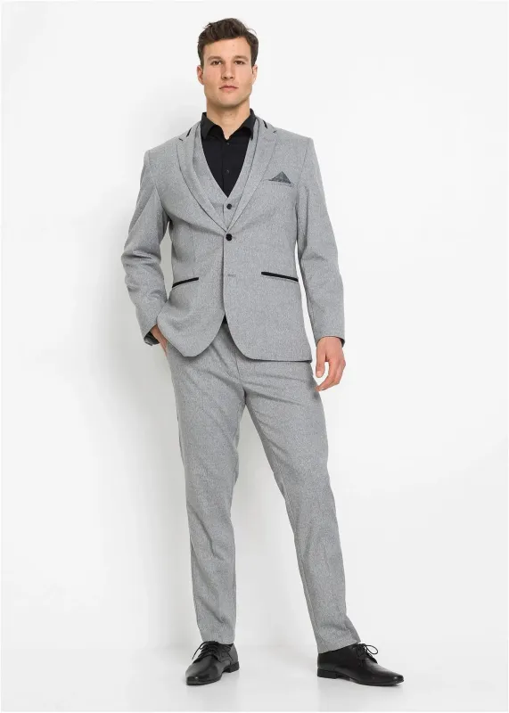 Fashion Men's 3 Pieces Flat Notch Lapel Tuxedos For Party (Blazer+vest+Pants) sold by Mens Event Wear