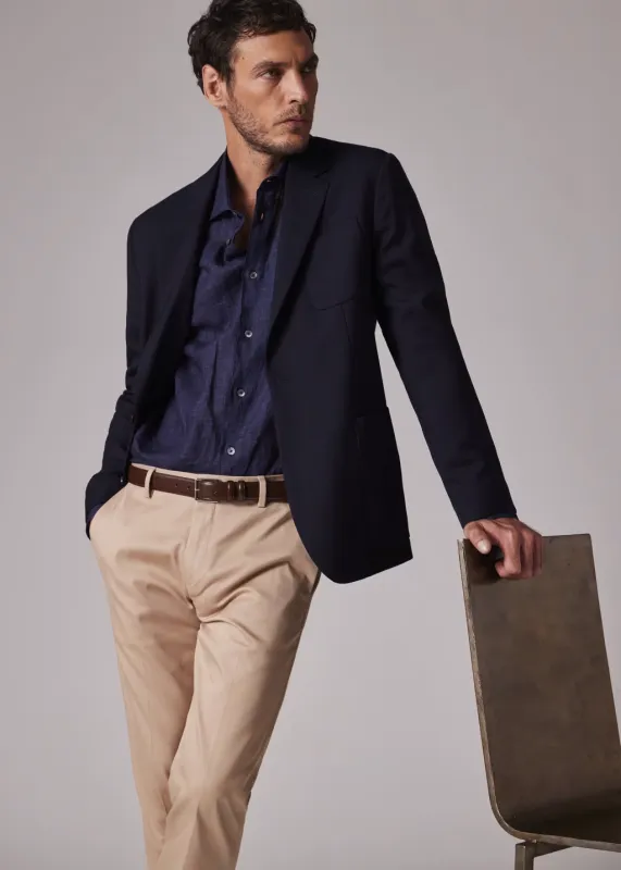 Fashion Men's Slim Fit Notch Lapel Flat Blazer sold by Mens Event Wear