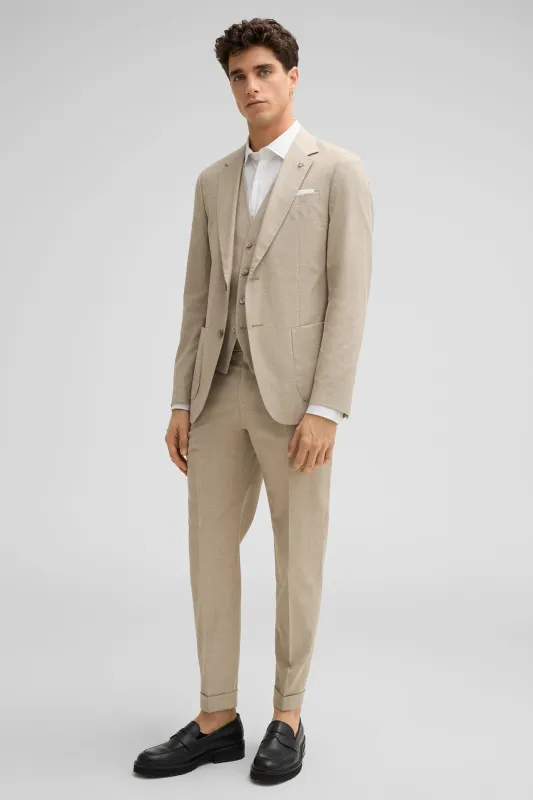 Fashion Men's 3 Pieces Flat Notch Lapel Tuxedos For Party (Blazer+vest+Pants) sold by Mens Event Wear