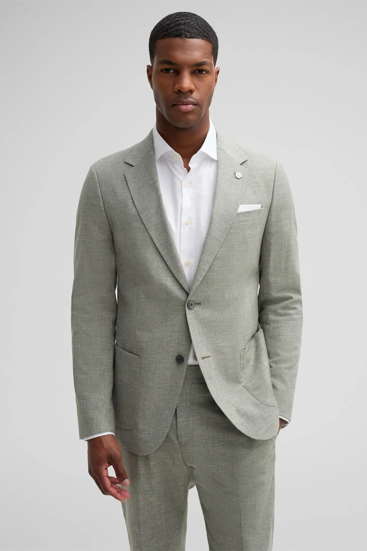 Fashion Men's 3 Pieces Flat Notch Lapel Tuxedos For Party (Blazer+vest+Pants) sold by Mens Event Wear product image thumbnail 2