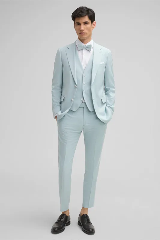Fashion Men's 3 Pieces Flat Notch Lapel Tuxedos For Party (Blazer+vest+Pants) sold by Mens Event Wear