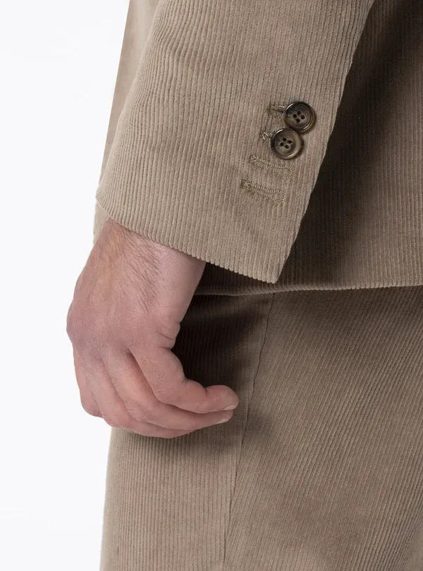 Formal 2 Pieces Mens Suit Corduroy Notch Lapel Tuxedos For Wedding (Blazer+Pants) sold by Mens Event Wear product image thumbnail 3