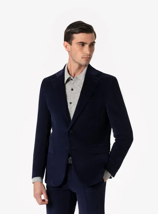 Formal 2 Pieces Mens Suit Corduroy Notch Lapel Tuxedos For Wedding (Blazer+Pants) sold by Mens Event Wear product image thumbnail 5