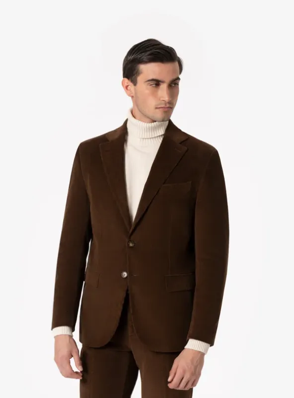 Formal 2 Pieces Mens Suit Corduroy Notch Lapel Tuxedos For Wedding (Blazer+Pants) sold by Mens Event Wear