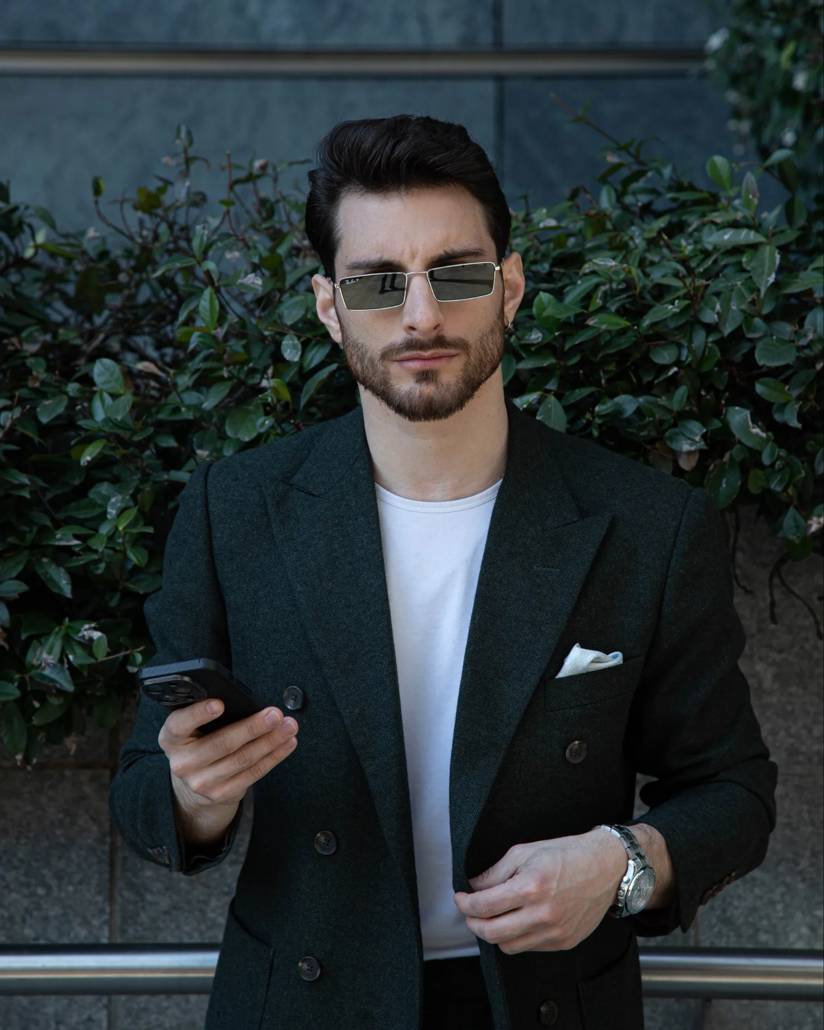 Men's Casual 2 Pieces Mens Suit Classic Tweed Peak Lapel Tuxedos (Blazer+Pants) sold by Mens Event Wear product image thumbnail 2