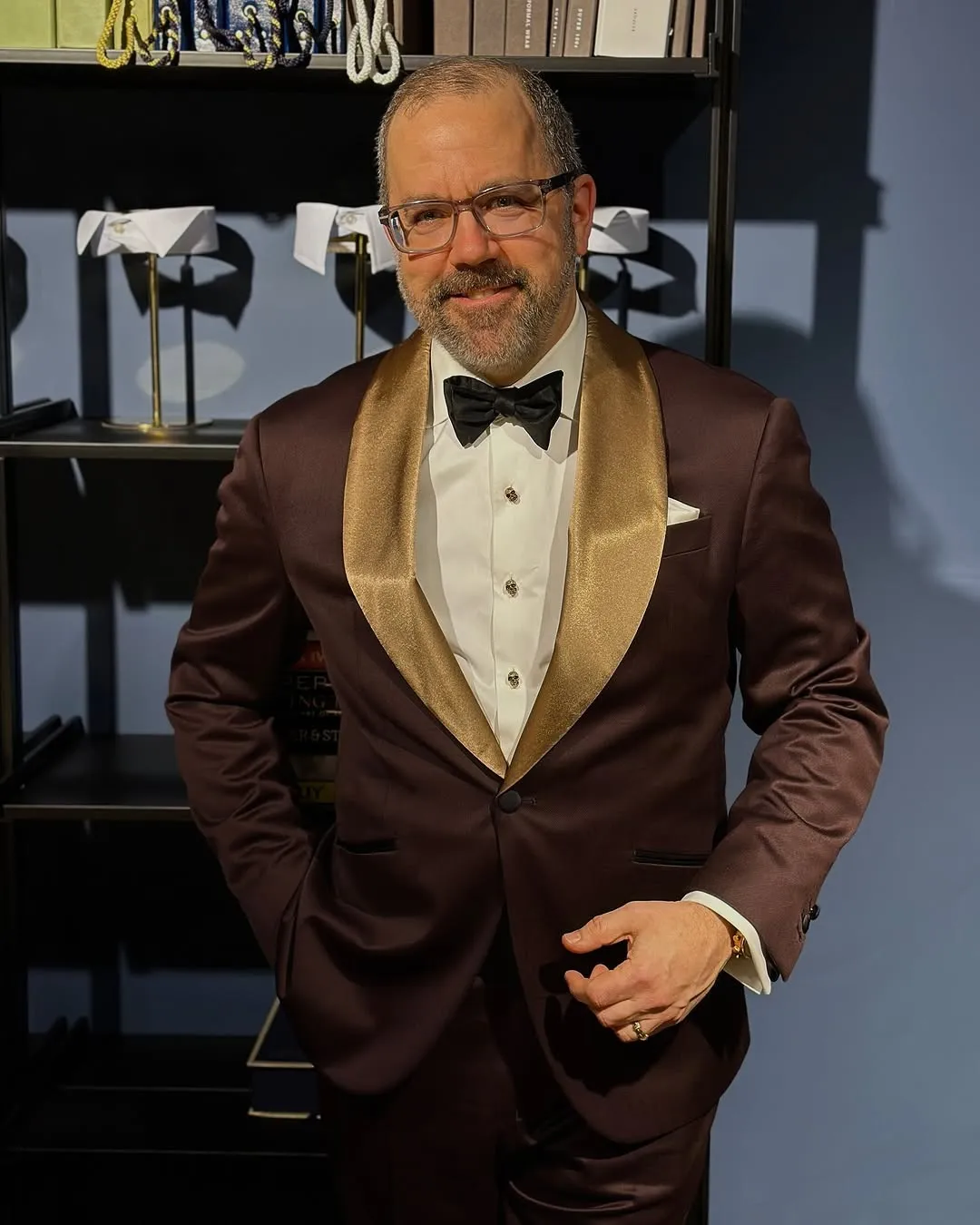 Fashionable Men's 2-piece Suit Shawl Lapel Wedding Suit (Blazer+Pants) sold by Mens Event Wear