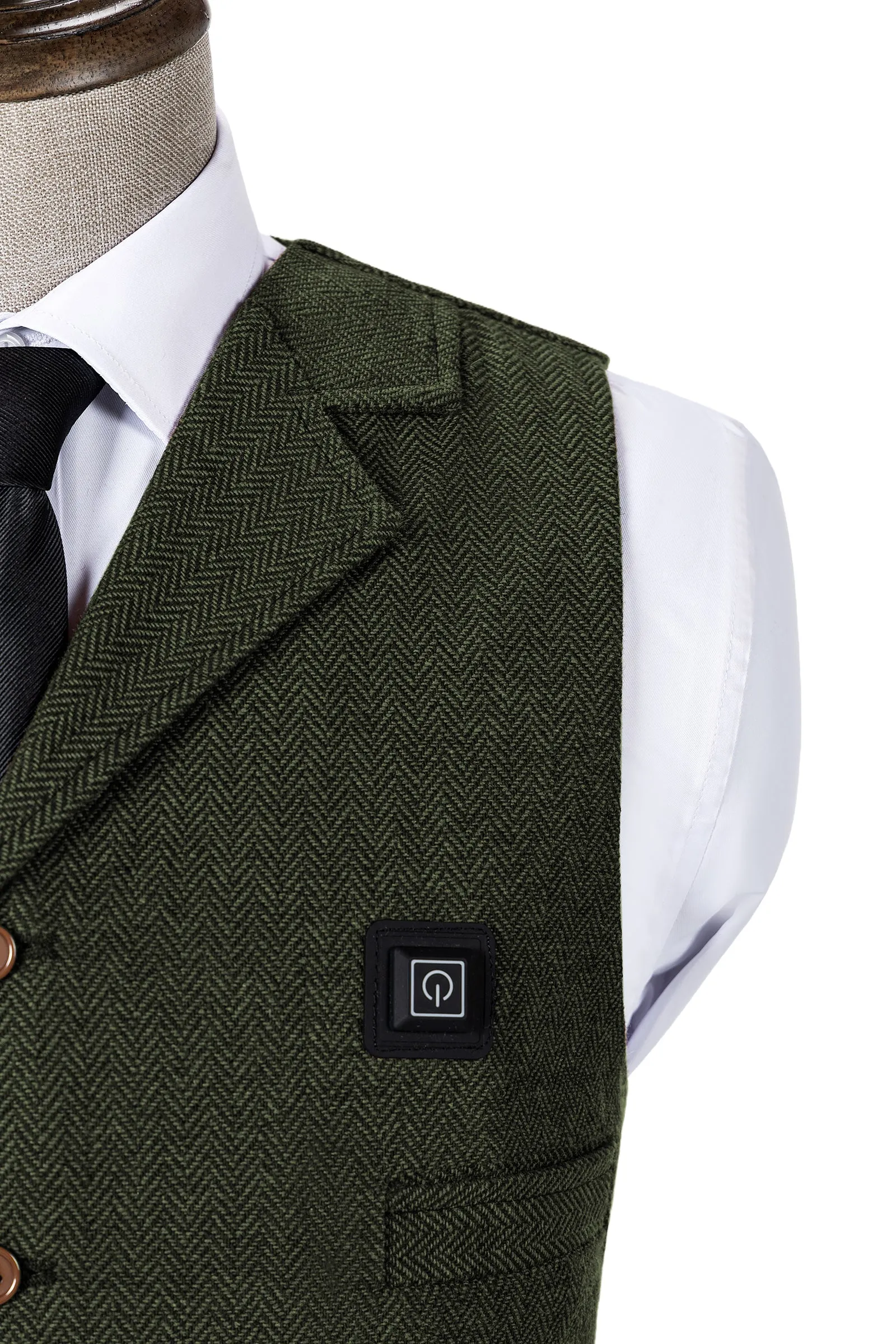 MensEventWear Men's Tweed Heated Vest-Winter Men Hiking Cycling Golf Lightweight Heating Vest(without battery bank) sold by Mens Event Wear product image thumbnail 2