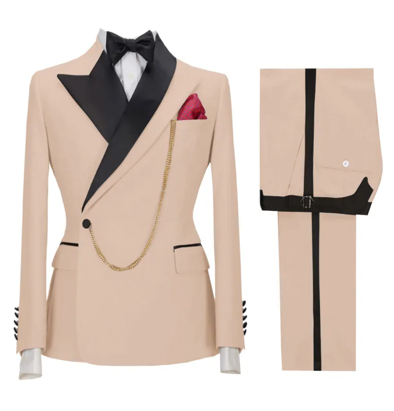 Menseventwear Formal Mens Suit 2 Pieces Peak Lapel Blazer For Wedding (Blazer+Pants) sold by Mens Event Wear