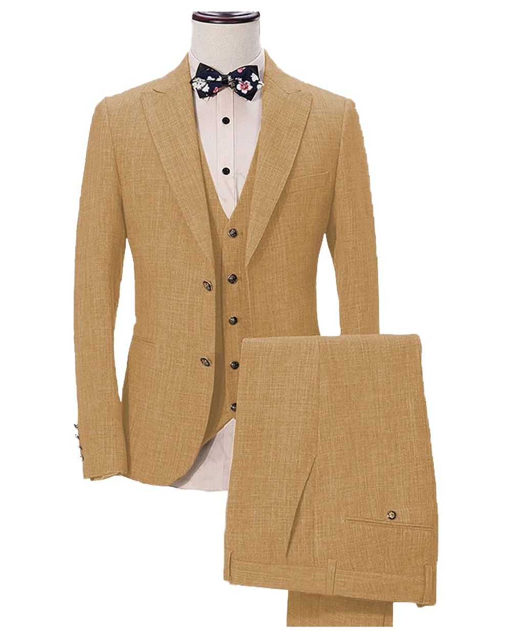 Menseventwear Casual Men's Three-Piece Peak Lapel Wedding Suit for Men (Blazer + Vest + Pants) sold by Mens Event Wear product image thumbnail 5