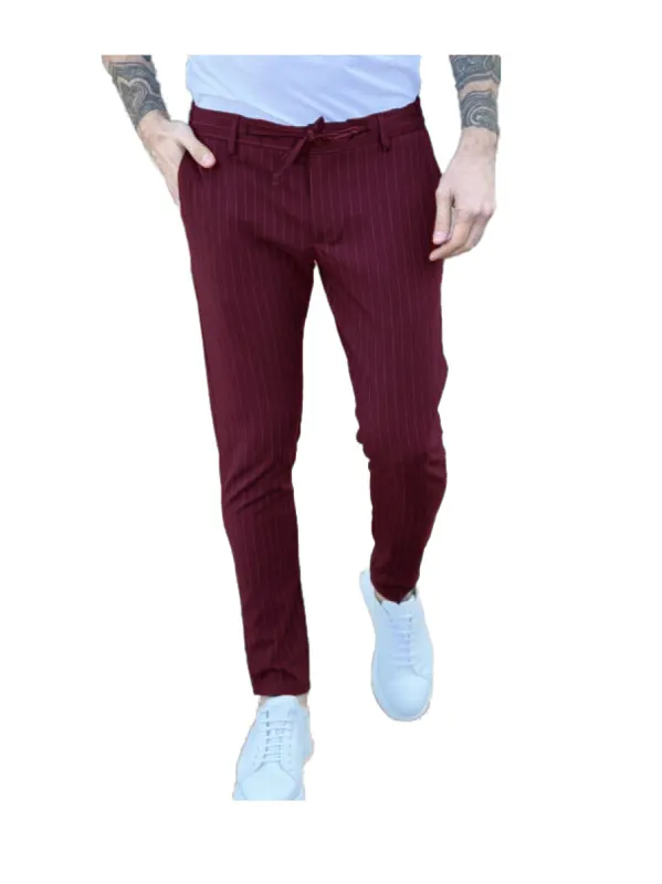 Fashion Men's Suit Pants Stripe Regular Fit Trousers sold by Mens Event Wear
