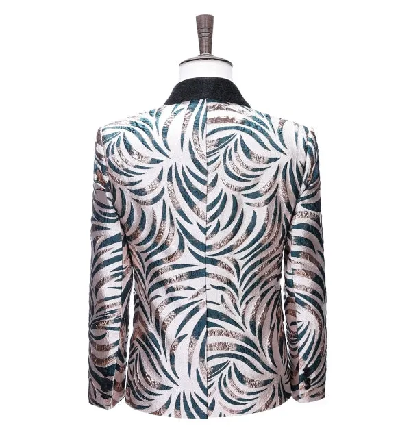 Men's Casual Tiger Patterned Peak Lapel Blazer sold by Mens Event Wear product image thumbnail 4