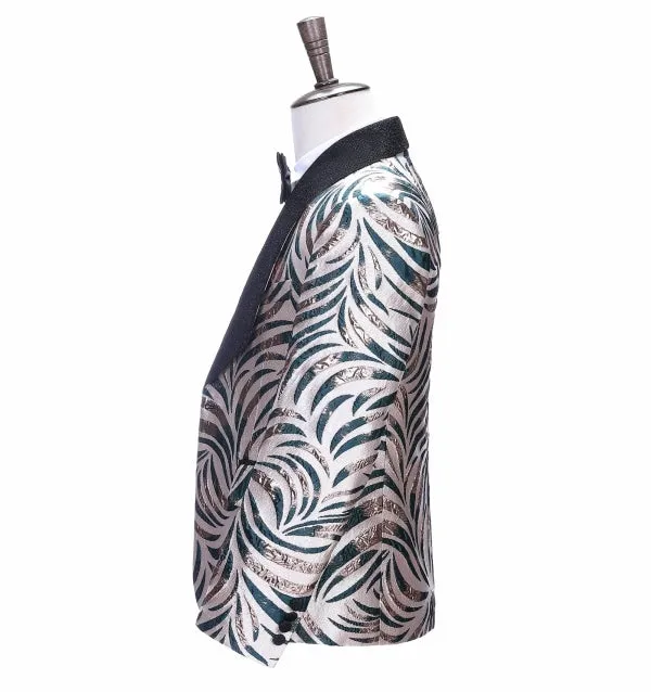 Men's Casual Tiger Patterned Peak Lapel Blazer sold by Mens Event Wear product image thumbnail 3