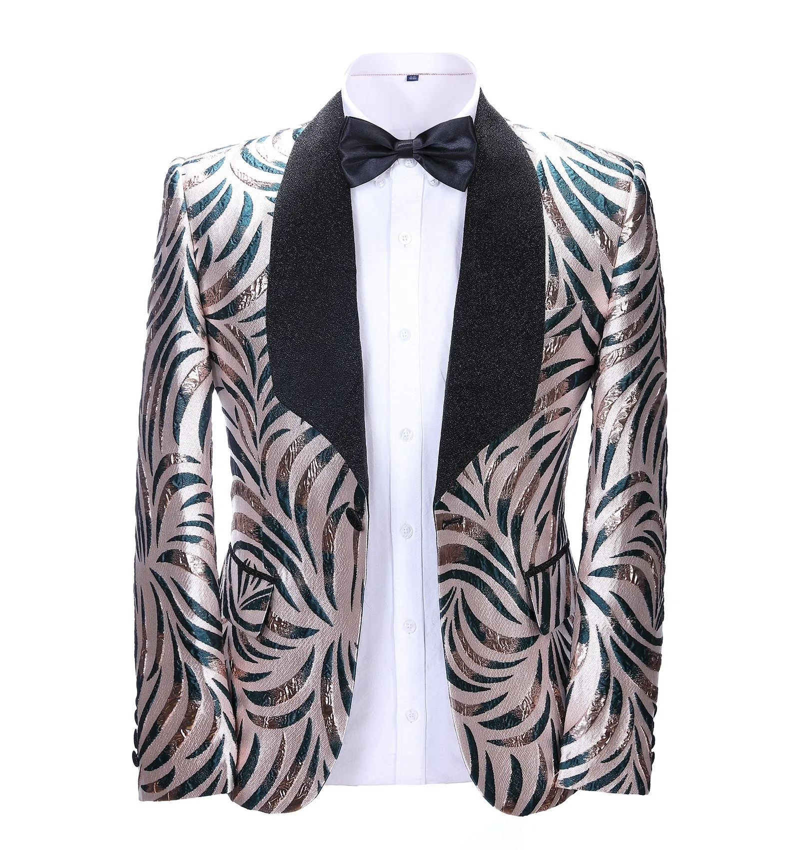 Men's Casual Tiger Patterned Peak Lapel Blazer sold by Mens Event Wear