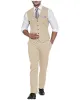 2 Pieces Mens Suit Flat Linen V Neck For Wedding (Vest + Pants) sold by Mens Event Wear