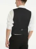 Formal Men's 3 Piece Men's Suit Solid Color Flat Peak Lapel Tuxedo (Blazer + Vest + Pants) sold by Mens Event Wear