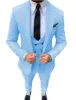 3 Pieces Mens Suit Slim Fit Solid Peak Lapel Tuxedos (Blazer+vest+Pants) sold by Mens Event Wear