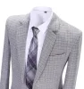 Mens Suit Business 2 Pieces Formal White Houndstooth Notch Lapel Tuxedos for Wedding (Blazer+Pants) sold by Mens Event Wear