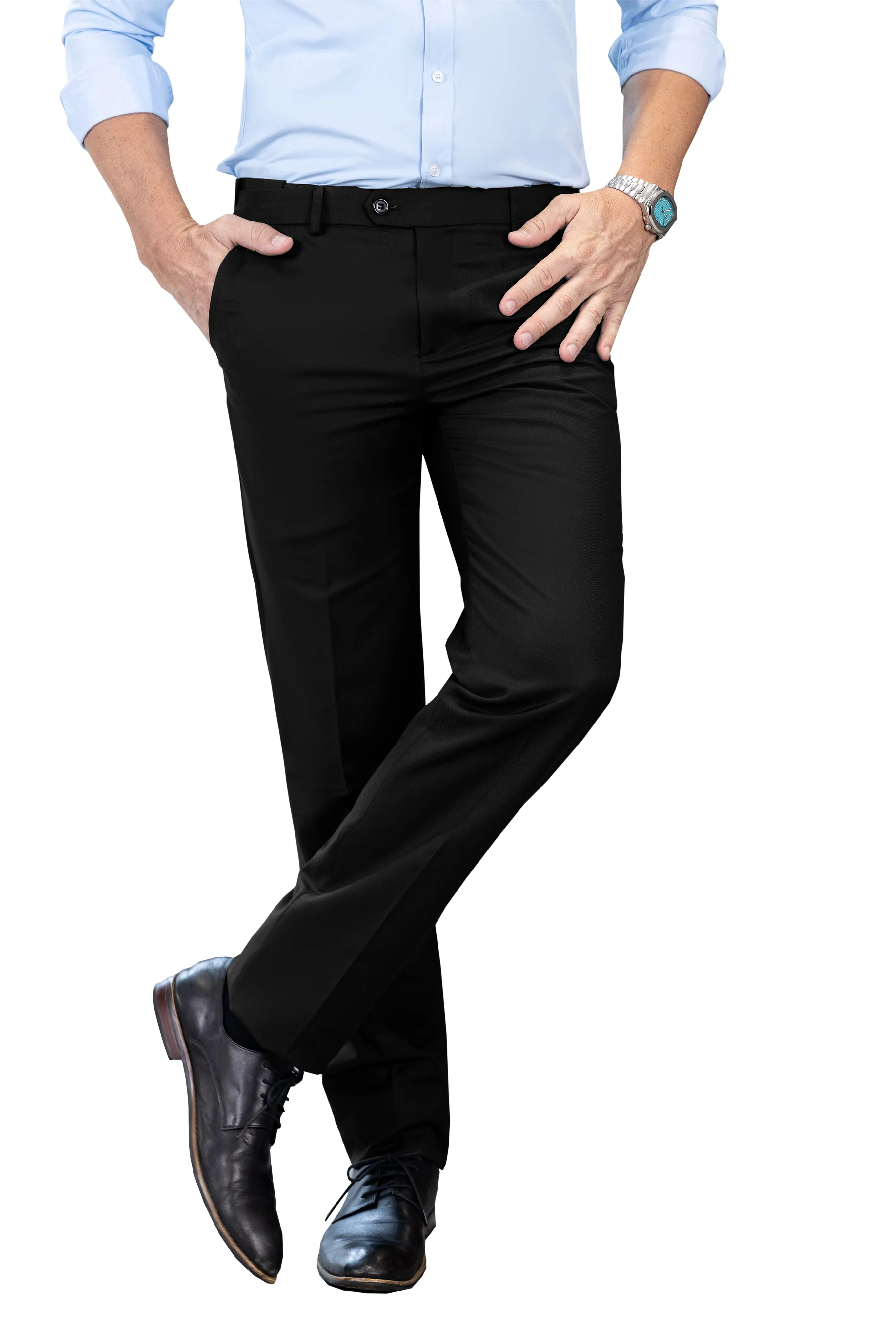 Men's Formal Suit Pants Regular Fit Trousers sold by Mens Event Wear product image thumbnail 5
