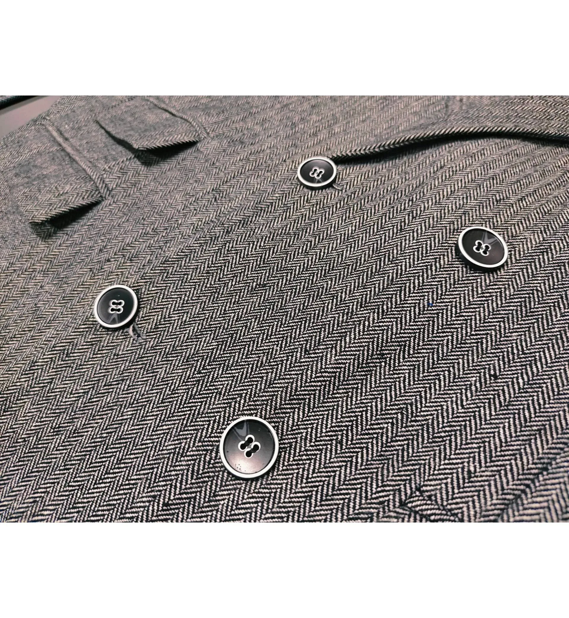 Menseventwear Men's 3 Pieces Mens Suit Classic Herringbone Tweed Notch Lapel Tuxedos (Blazer+vest+Pants) sold by Mens Event Wear product image thumbnail 2