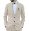 Formal 2 Pieces Mens Suit Flat Linen Notch Lapel Suit (Blazer + Pants) sold by Mens Event Wear