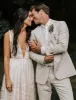 Formal 2 Pieces Mens Suit Flat Linen Notch Lapel Suit (Blazer + Pants) sold by Mens Event Wear