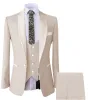 Formal 3 Pieces Mens Suit Flat Shawl Lapel Tuxedos (Blazer+vest+Pants) sold by Mens Event Wear