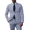 Formal Men's 2 Pieces Striped Seersucker Notch Lapel Tuxedos (Blazer+Pants) sold by Mens Event Wear