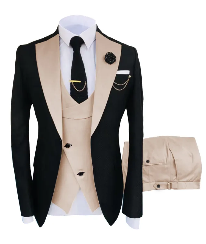 Menseventwear Formal Men's Suits Slim Fit 3 Pieces Notch Lapel Tuxedos (Blazer+Vest+Pant) sold by Mens Event Wear