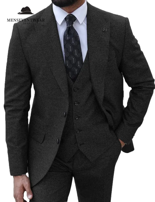 Menseventwear Formal Men's Business 3 Pieces Solid Peak Lapel Mens Suit (Blazer+vest+Pants) sold by Mens Event Wear product image thumbnail 4