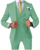 Menseventwear Formal Men's 3 Pieces Slim Fit Solid Color Peak Lapel Tuxedos For Wedding (Blazer+vest+Pants) sold by Mens Event Wear