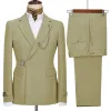 Formal Men's 2 Piece Men's Suit Regular Fit Notched Lapel Tuxedo (Blazer + Pants) sold by Mens Event Wear