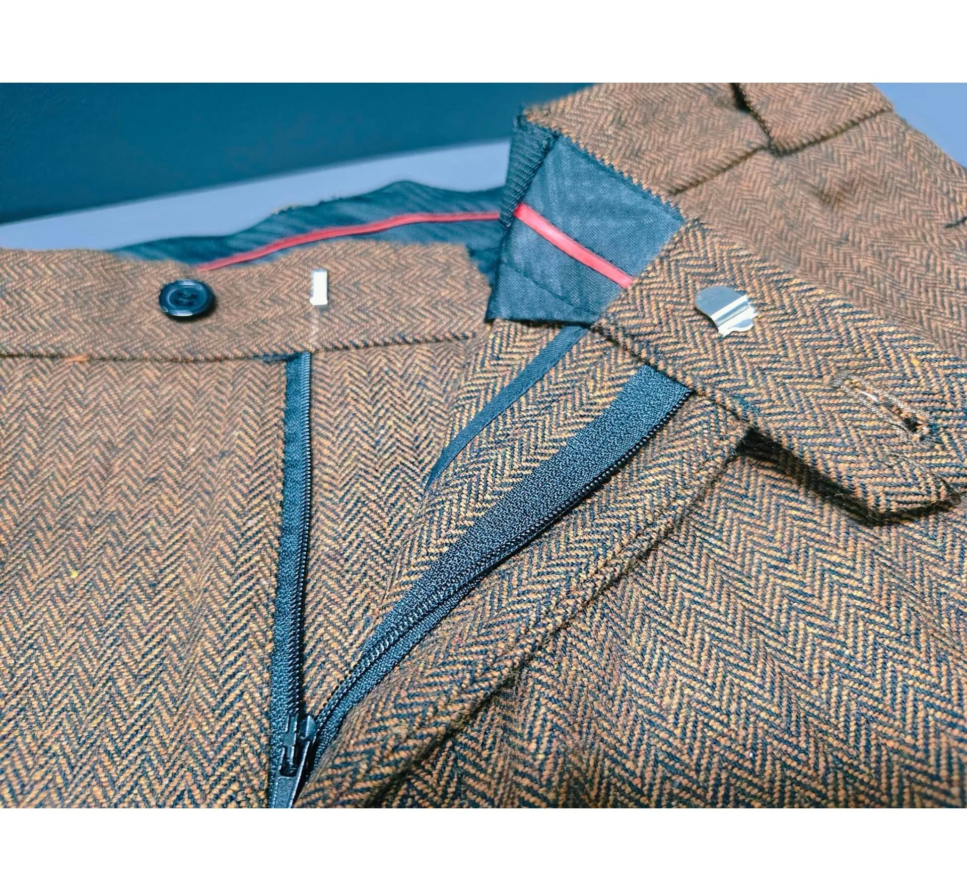 Menseventwear Men's Retro Suit Pants Herringbone Tweed Trousers sold by Mens Event Wear product image thumbnail 4
