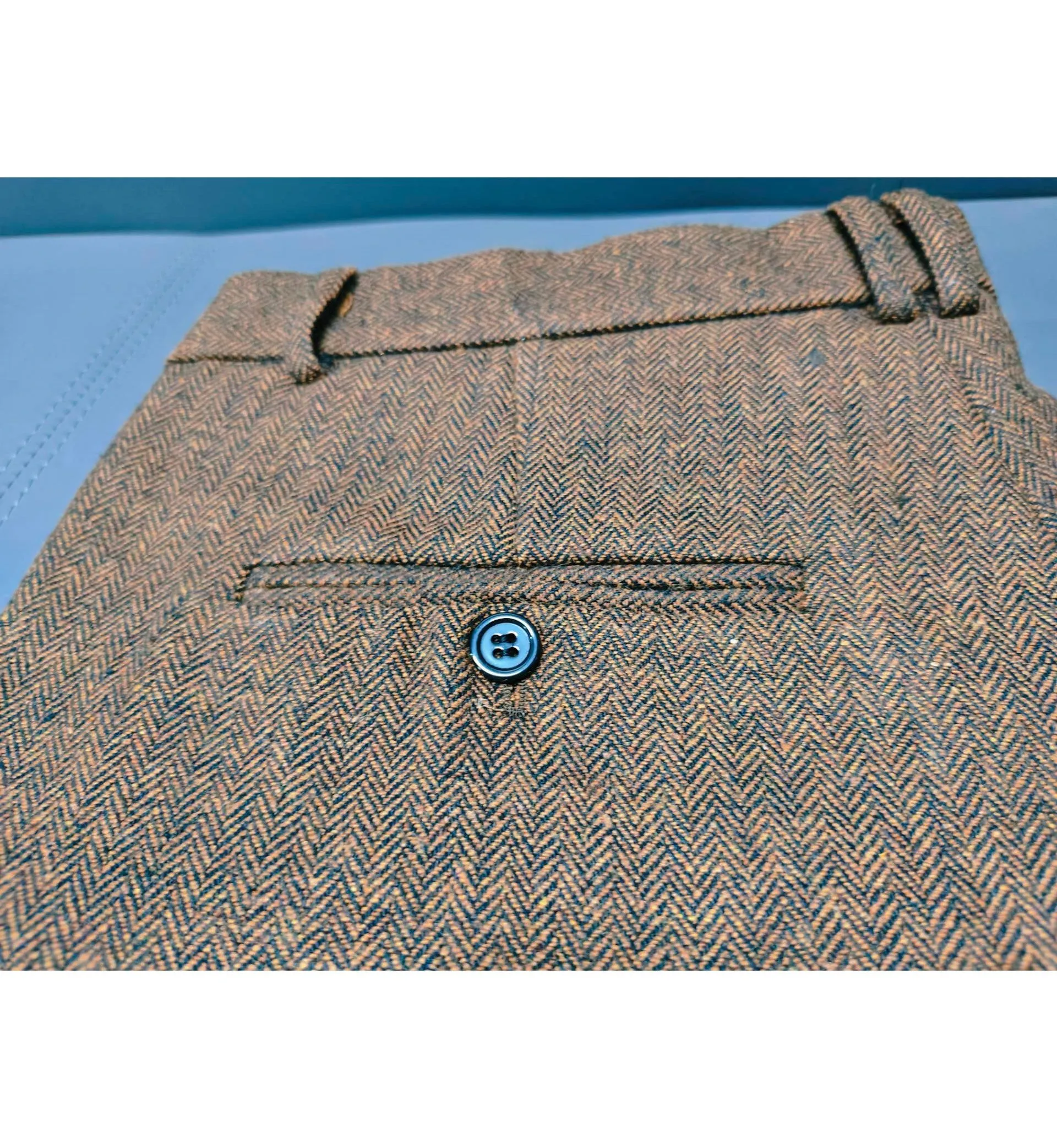 Menseventwear Men's Retro Suit Pants Herringbone Tweed Trousers sold by Mens Event Wear product image thumbnail 5