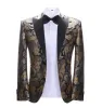 Men's Casual Chinese Dragon Patterned Peak Lapel Blazer sold by Mens Event Wear