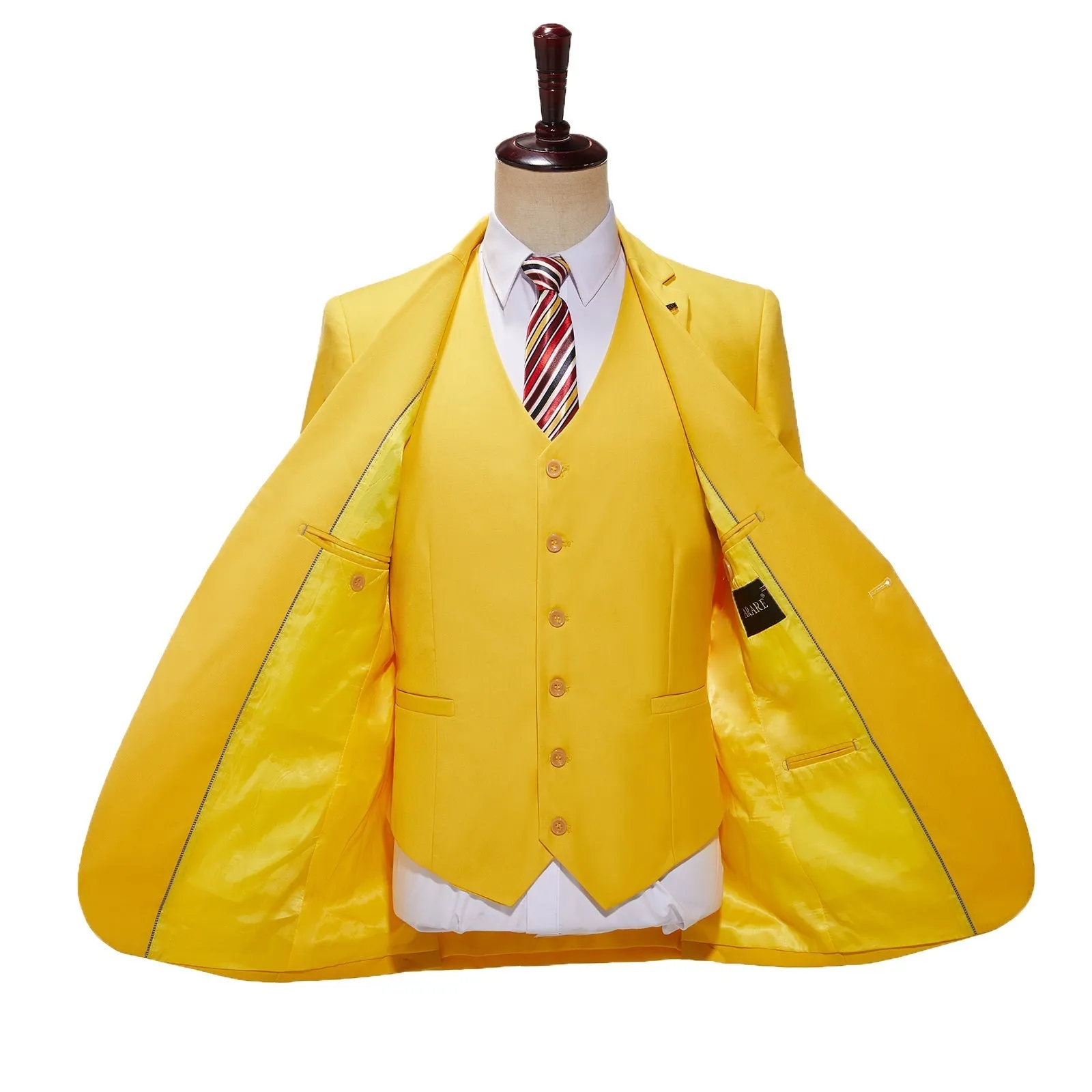 Menseventwear Fashion 3 Pieces Mens Suit Flat Notch Lapel Tuxedos For Wedding (Blazer+vest+Pants) sold by Mens Event Wear product image thumbnail 4